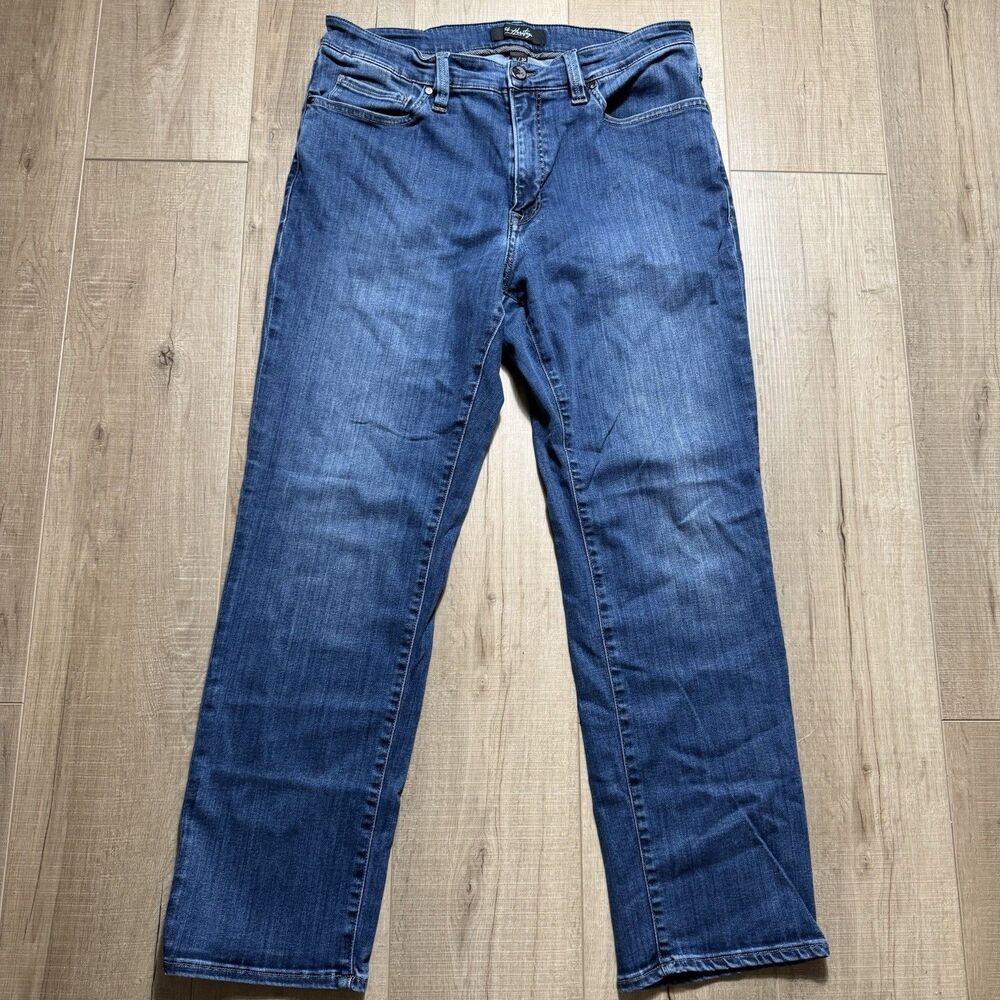 34 Heritage Charisma Mens 36x30 Medium Wash Classic Straight Stretch Denim Jeans